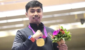Cabor Menembak Menciptakan Sejarah Emas untuk Indonesia di Asian Games Cabor Menembak Indonesia mencatatkan sejarah gemilang dengan meraih medali emas pertama dalam sejarah partisipasinya di Asian Games. (ANTARA)