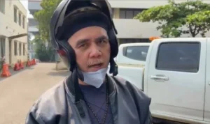 Sengaja ikut uji emisi pemilik motor ini malah kena tilang