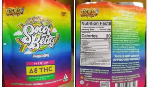 Kemasan permen ganja yang meyebabkan 60 anak dilarikan ke RS. (instagram @Fayvalwilliam)