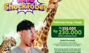 Gebyar Promo Shocktober 10.10, Tiket Masuk Taman Safari Bogor Hanya Rp230 Ribu, Simak Syaratnya! Gebyar promo Shocktober 10.10 spesial tiket masuk Taman Safari Bogor selama Oktober 2023
