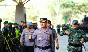 Polresta Bandung Gelar Apel Pasukan Untuk Kesiapan Pengamanan Pemilu 2024. Foto Dok Humas Polresta Bandung