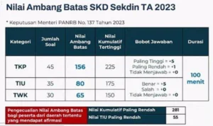 Skor Minimal untuk Lolos Seleksi Kompetensi Dasar (SKD) CPNS 2023