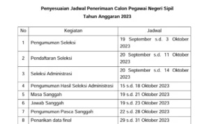 (PDF) Jadwal CPNS 2023 Terbaru Setelah Diperpanjang PDF Jadwal CPNS Terbaru Setelah Pendaftaran Diperpanjang, Cek Jadwal Pengumuman Hasil Administrasi/ Tangkap Layar Surat Penyesuaian Terbaru BKN