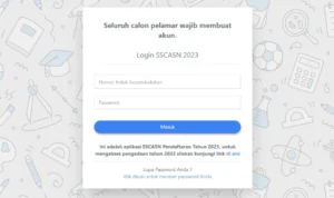 Cara Cetak Kartu Pendaftaran CPNS dan PPPK 2023 di laman SSCASN/ Tangkap Layar Laman Login SSCASN