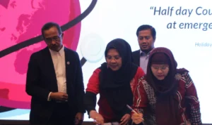 KESEHATAN : Ketua Yayasan Jantung Indonesia (YJI) Komar Hanif (Paling kiri) saat berkolaborasi dengan stakeholder terkait untuk penuntasan kasus penyakit jantung di Jabar / Hendrik Muchlison