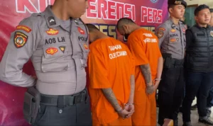 Dua Pelaku Curanmor bertato diamankan Satreskrim Polres Ciamis usai membawa kabur sepeda motor milik korbannya di wilayah Panumbangan, Kabupaten Ciamis.