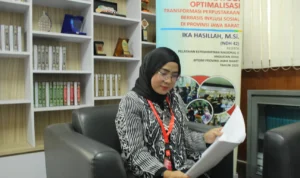 Peserta Pelatihan Kepemimpinan Nasional (PKN) II angkatan XXVII tahun 2023 dari Dispusipda Jabar Ika Hasillah.