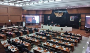 Ilustrasi anggota DPRD Jabar sedang rapat paripurna beberapa waktu lalu.