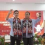 Probowo Subianto dan Gibran Rakabuming Raka saat mendaftar ke KPU, Kamis (26/10).