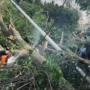 Evakuasi pohon tumbang akibat hujan deras disertai angin kencang di sejumlah wilayah Kota Cimahi.