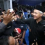 Lantunan hadrah para santri menyambut kedatangan bakal Calon Presiden Ganjar Pranowo ke Pondok Pesantren (Ponpes) Al-Falak Pagentongan, Kecamatan Bogor Barat, Kota Bogor, Rabu 11 Oktober 2023 malam.