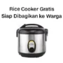 Rice Cooker Listrik Gratis