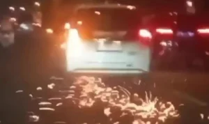 Viral! Diduga Sopir Mabuk, Mobil Seret Motor di Pasteur Bandung