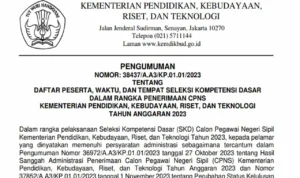 Jadwal dan Lokasi SKD CPNS Kemendikbud 2023