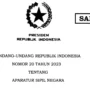 PPPK Punya Dana Pensiun! Ini Link Download PDF UU Nomor 20 Tahun 2023 tentang ASN