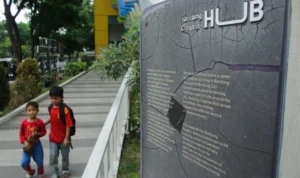 TERGERUS : Gedung Bandung Creative Hub di Jalan Laswi Kota Bandung. Contoh penamaan gedung yang menggunakan Bahasa Asing.(Pandu Muslim)