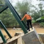Jembatan di Bogor ambruk, akses warga lumpuh. Foto : Dok BPBD