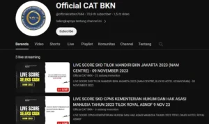 Penampakan laman Youtube untuk mengecek skor dan download sertidikat SKD CPNS 2023.