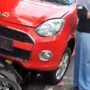 Mobil pelaku ugal-ugalan di Jalan RA. Kosasih Sukabumi yang sebabkan 7 korban, Kamis (30/11).
