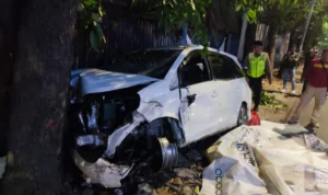 Ist. Kendaraan yang dikemudikan pria berusia 16 tahun Bandung usai terlibat tabrakan di Jl. Rumah Sakit. Dok. Satlantas Polrestabes Bandung.
