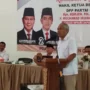Anggota Dewan Pembina DPP Partai Gerindra, H. Amir Mahpud alias H. Aming saat menghadiri acara silaturahmi dan konsolidasi Wakil Ketua Dewan Pembina DPP Gerindra H Mochamad Iriawan alias Iwan Bule di salah satu hotel di Kota Banjar, Senin 27 November 2023.
