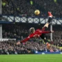 Gol salto Alejandro Garnacho (Manchester United) saat melawan Everton (26/11).