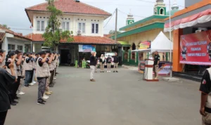 Bawaslu Kota Banjar menggelar apel siaga dan pelepasan pengawasan kampanye Pemilu 2024 di halaman kantor Bawaslu Kota Banjar, jalan Brigjen M Isa, Purwaharja, Selasa 28 november 2023.