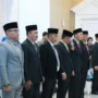 Para pejabat di lingkungan Pemkot Bogor yang dirotasi oleh Wali Kota Bogor, Bima Arya di Balai Kota Bogor, Jumat (17/11). (Yudha Prananda / Jabar Ekspres)