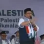 Momen saat Bupati Tasikmalaya berorasi di aksi Bela Palestina. (tangkapan layar video)