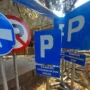 Rambu parkir yang telah dipersiapkan oleh Dinas Perhubungan (Dishub) Kabupaten Pangandaran.
