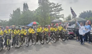 Peringati Hari Pahlawan, Ratusan Pesepeda Berkumpul di Alun-alun Langensari Banjar