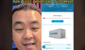 APK penghasil uang MAERSK yang disebut bakalan scam oleh Roy Shakti. (tiktok @opiniroyshakti)