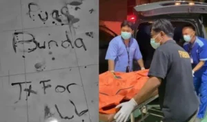 Kolase pesan ayah yang tega menghabisi nyawa 4 jasad anak di Jagakarsa. (ist)
