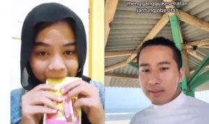 Kolase tangkapan layar video hobi ngemil makanan kucing. (instagram @nichosaputranugraha)