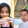 Kolase tangkapan layar video hobi ngemil makanan kucing. (instagram @nichosaputranugraha)