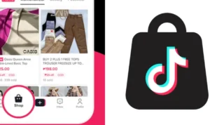 Fitur TikTok Shop Tab/ Kolase Newsroom TikTok dan Google Play Store