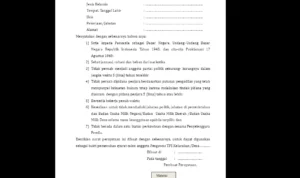 Contoh Format Surat Pernyataan Pengawas TPS Pemilu 2024 Bermaterai/ Tangkap Layar Bawaslu Kabupaten Pemalang