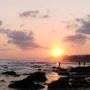 Sunset di Pantai Karapyak, Kabupaten Pangandaran.