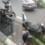 Tabrakan di Jalan KH Ahmad Sanusi Kota Sukabumi Libatkan 1 Mobil dan 3 Motor
