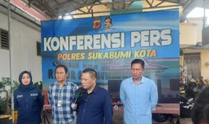 Kasat Reskrim Polres Sukabumi Kota, AKP Bagus Panuntun (tengah).