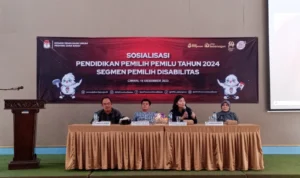 Sosialisasi Pemilu 2024 kepada warga disabilitas di Kota Cimahi.