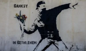 Lukisan Banksy untuk Palestina Hilang Setelah 1 Jam di Unggah