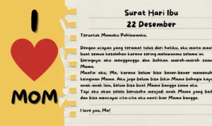 Contoh Surat Anak SD di Hari Ibu 22 Desember 2023/ Ilustrasi/JE