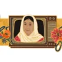 SOsok Aminah Cendrakasih dalam Google Doodle hari ini (29/1).