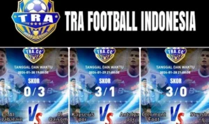 Aplikasi TRA Football yang sedang mengelar promo besar-besaran.