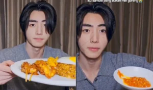 Member Enhypen Sung Hoon yang langsung Live begitu sampai di Jakarta.