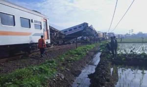Kecelakaan Kereta Api Lokal dan Turangga di Cicalengka/ Istimewa