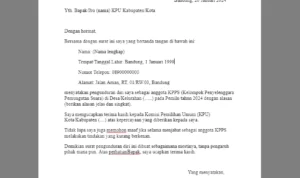 Contoh Format Surat Pengunduran Diri KPPS 2024