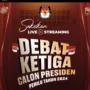 Debat ketiga capres malam ini di Istora Senayan Jakarta / Tangkapan Layar Instagram KPU Debat ke-3 Capres ini akan bergulir mulai pukul 19.00 WIB dengan tema pertahanan, keamanan, hubungan internasional, globalisasi, geopolitik dan politik luar negeri. Dan berikut rekayasa lalu lintas yang disiapkan Ditlantas Polda Metro Jaya: 1. Arus lalu lintas yang dari Jalan Gatot Subroto yang menuju ke Jalan Gerbang Pemuda diarahkan lurus ke Jalan Gatot Subroto arah Slipi
