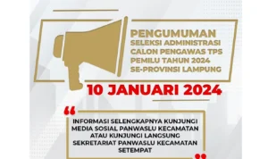 Cara Cek Pengumuman Administrasi PTPS Pemilu 2024/ Instagram @bawaslulampung